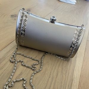 Silver Cross body/clutch